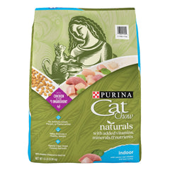 Purina Cat Chow Naturals Indoor bowl of kibble with real chicken and turkey for indoor cat nutrition