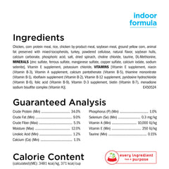 Purina Cat Chow Naturals Indoor weight management formula in serving bowl