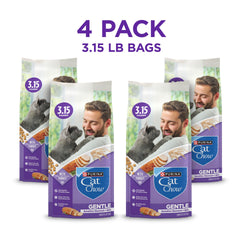 Purina Cat Chow Omega-6 support for skin and coat on display.