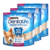 Purina DentaLife daily oral care chews in package for small and medium dogs