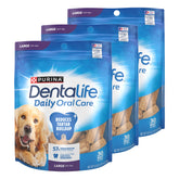 Purina DentaLife large dog chews pack shot for 90-count box