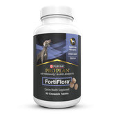 Purina FortiFlora dog bottle front view supports gut health
