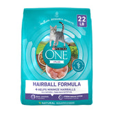 Purina ONE hairball-control kibble supports digestion and flavor.