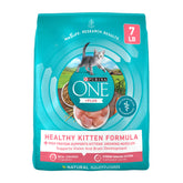 Purina ONE kitten food real-chicken kibble close-up supports growing muscles