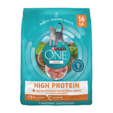 Purina ONE high protein weight balance kibble in a bowl supporting weight management