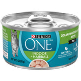 Purina ONE Indoor Advantage Ocean Whitefish Rice Pate can showing high-protein indoor cat nutrition