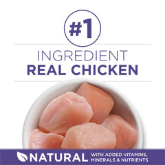 Purina ONE +PLUS Hairball Formula high-protein kibble promotes healthy muscles and energy.