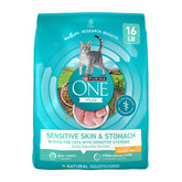 Purina ONE Sensitive Stomach and Skin bag front view supports digestion