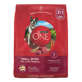 Purina ONE Small Bites beef and rice bag with real beef first ingredient for small dogs