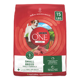 Purina ONE Small Breed Lamb kibble in bowl supports small dogs' muscular health
