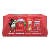Purina ONE Tender Cuts in Gravy Chicken and Brown Rice can; protein supports muscles.