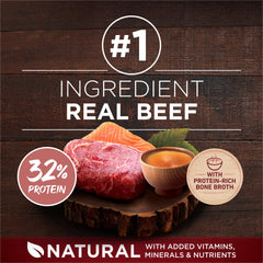 Purina ONE True Instinct bottle/bowl display with bone broth and vitamins