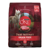 Purina ONE True Instinct real beef morsels support muscular activity in dogs
