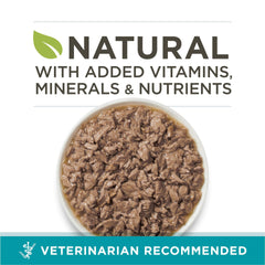 Purina ONE Turkey Recipe wet cat food can shows real turkey for protein.