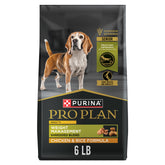 Purina Pro Plan Adult 7 Plus Weight Management bag front for easy senior feeding.