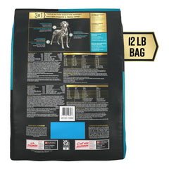 Purina Pro Plan AdvantEDGE 12 lb bag for adult dogs provides digestive support.