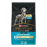 Purina Pro Plan AdvantEDGE bag front highlighting salmon first ingredient for flavor and digestion.