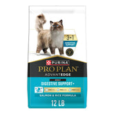 Purina Pro Plan AdvantEDGE bag label showing digestive support benefits