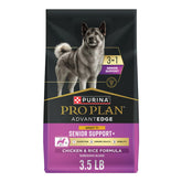 Purina Pro Plan AdvantEDGE senior bag close-up highlighting digestive support for seniors