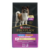 Purina Pro Plan AdvantEDGE senior large-breed bag highlights targeted nutrition for aging dogs