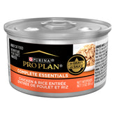 Purina Pro Plan Complete Essentials chicken and rice entree in gravy can: tasty protein for adult cats