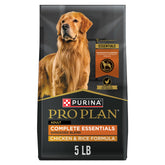 Purina Pro Plan Complete Essentials kibble close-up with shredded pieces for varied texture and meal appeal