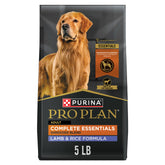 Purina Pro Plan Complete Essentials shredded lamb-rice bag for adult dogs with high-protein