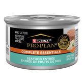 Purina Pro Plan Grain Free Seafood Entree pate can closeup with real seafood flavor for cats.