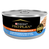 Purina Pro Plan Gravy Ocean Whitefish and Tuna Entree in Sauce cans provide protein nutrition for adult cats