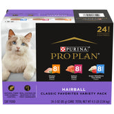 Purina Pro Plan Hairball Control Salmon Entree can featuring real salmon for hairball support