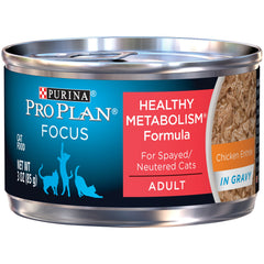 Purina Pro Plan Healthy Metabolism bowl with gravy demonstrates moisture-rich meal