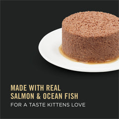 Purina Pro Plan kitten can highlights DHA for brain development.