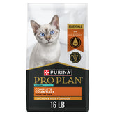 Purina Pro Plan kitten dry food real chicken first ingredient for a tasty, protein-rich meal.