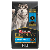 Purina Pro Plan Large Breed 7 Plus bag front with senior nutrition for joints