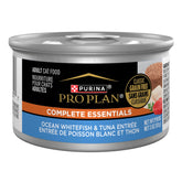 Purina Pro Plan Ocean Whitefish & Tuna Entree cans—high-protein option for lean muscle.