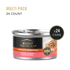 Purina Pro Plan Pate serving-bowl reveals tender pate and rich sauce.