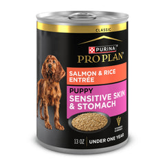 Purina Pro Plan Puppy Classic salmon and rice can for gentle digestion