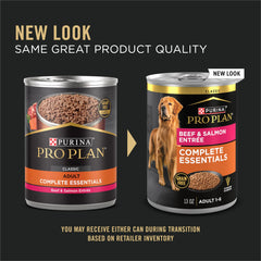 Purina Pro Plan real beef-first-ingredient highlights protein-forward nutrition.