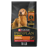 Purina Pro Plan Senior beef kibble front view supports lean muscle with high protein
