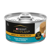 Purina Pro Plan Senior Cat Food pate with ocean whitefish and salmon in 24-pack cans