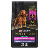 Purina Pro Plan Sensitive Skin and Stomach Puppy Food bag with lamb and oats for gentle digestion