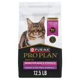Purina Pro Plan Sensitive Skin and Stomach turkey-kibble in a bowl for gentle digestion.