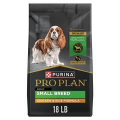 Purina Pro Plan Small Breed with real chicken first ingredient for protein