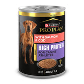 Purina Pro Plan Sport wet food with salmon and cod – closeup showing real protein