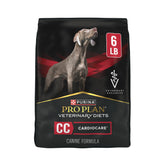 Purina Pro Plan Veterinary Diets CC CardioCare bag illustrates heart-support nutrition for dogs.