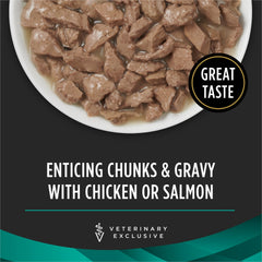 Purina Pro Plan Veterinary Diets EN Gastroenteric Feline Formula savory sauce close-up can for palatable meals