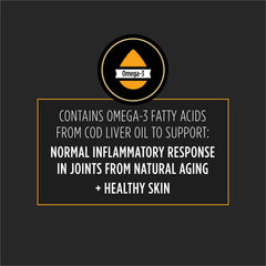 Purina Pro Plan Vet omega-3 cod liver oil supports skin and joints.