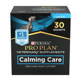 Purina Pro Plan Calming Care packaging box for dogs with probiotic support.