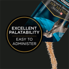 Purina Pro Plan Calming Care powder for dogs ready to mix into meals.