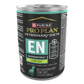 Purina Pro Plan Veterinary Diets EN Gastroenteric Low Fat wet dog food can pack, easy portioning.
